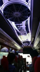 Inside of the VIP Bus